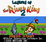 Legend of the River King 2 title screen for GameBoy Color